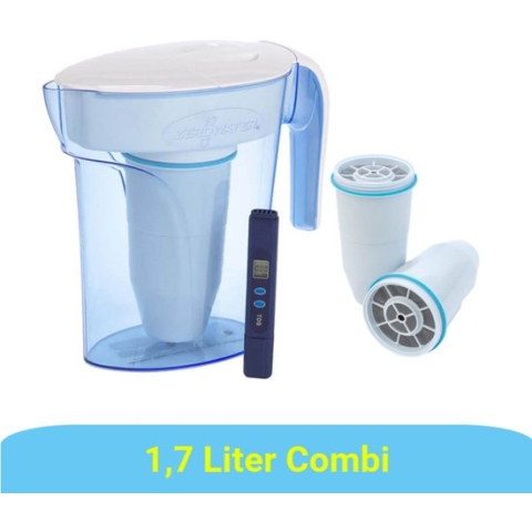 ZeroWater 1.7 Liter Waterfilter Kan - COMBI DEAL Met 3 Waterfilters