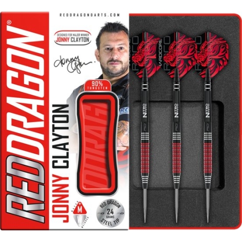 RED DRAGON - Jonny Clayton SE: Steeltip Tungsten Dartpijlen Professioneel - 24 gram