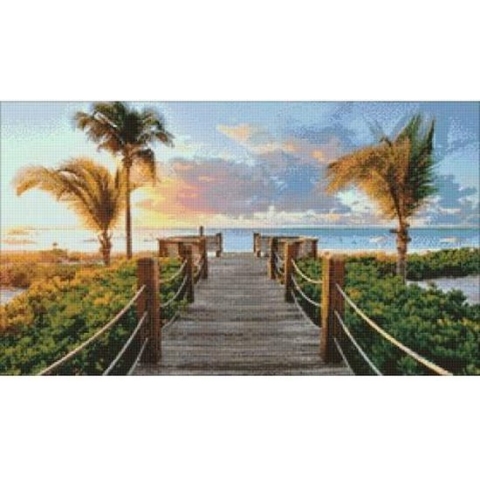 Wizardi Diamond painting WD316 - Bridge in the heaven 70x40 cm