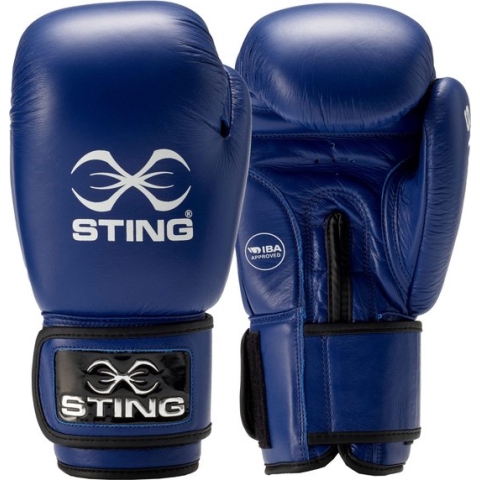 STING Bokshandschoen IBA Competition | klittenband | Rood (Maat: 10OZ)