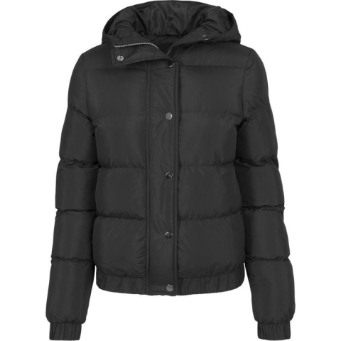 Urban Classics - Hooded Puffer Kinder Jacket - Kids 146 - Zwart