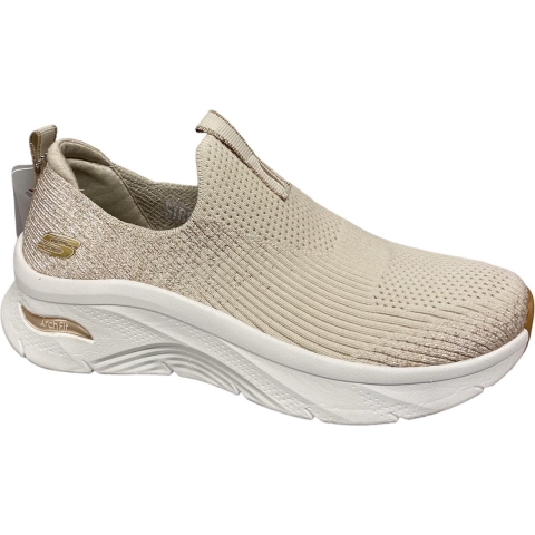 Skechers Arch Fit D'Lux - Glimmer Dust Dames Instappers - Beige - Maat 41