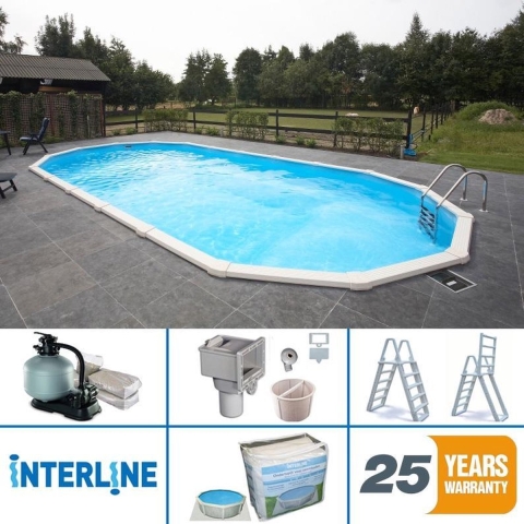 Interline zwembad 'Diana' ovaal, 7,30 x 3,60 m