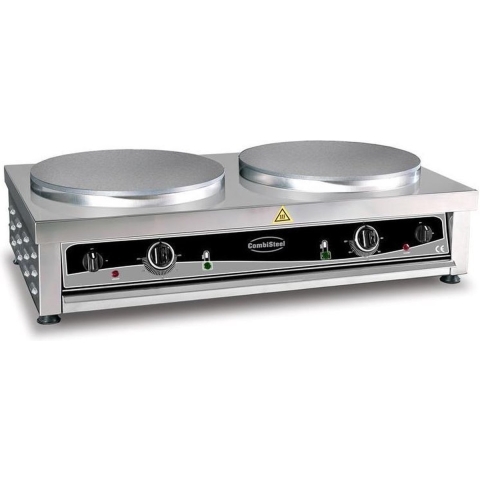 Professionele Crepe Maker 2 Platen | Combisteel | 7491.0045 | Horeca