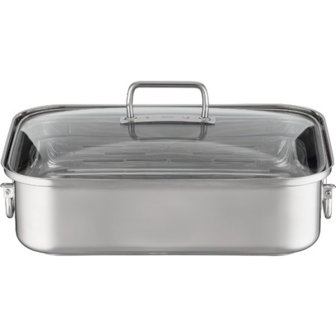 Braadpan met Deksel en Rooster, Rechthoekig, 38 x 28 cm - Rösle | Expertiso