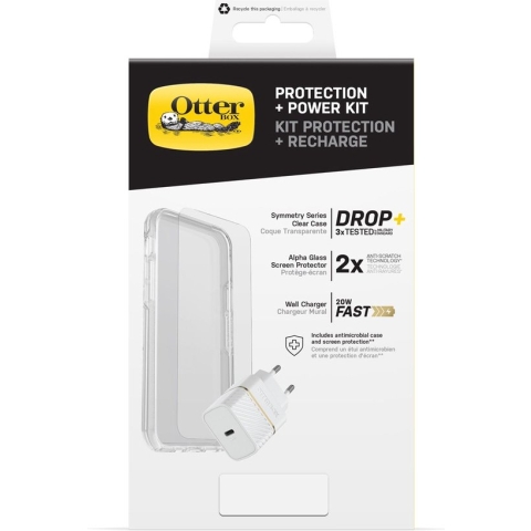 OtterBox Symmetry hoesje + Alpha Glass screenprotector + 20W Lader voor Apple iPhone 13 Pro Max