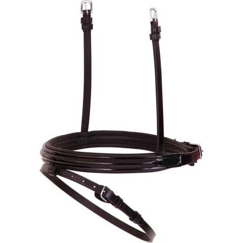 Gecombineerde neusriem Lacquer smal Black/Silver - Cob