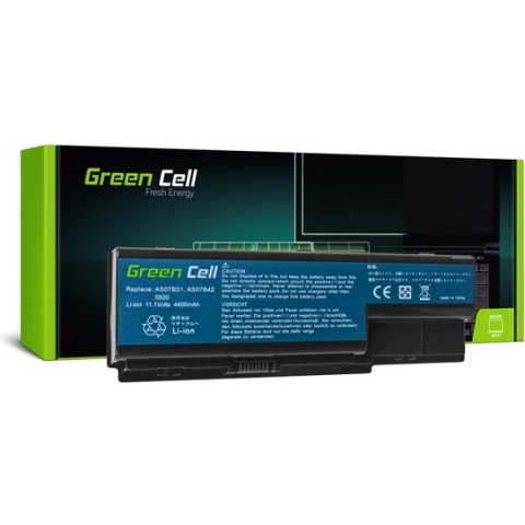 GREEN CELL Batterij voor Acer Aspire 5520 AS07B31 AS07B32 / 11,1V 4400mAh
