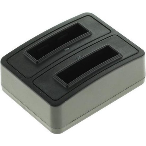 Huismerk Duo oplader voor 2 camera accu's Pentax D-Li68 en D-Li22