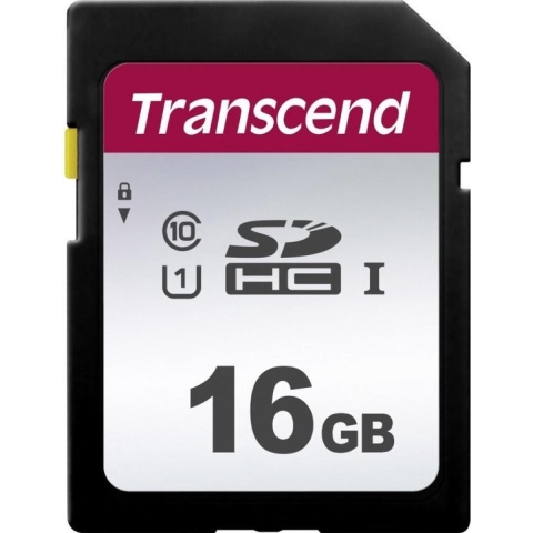 Transcend 300S - Flashgeheugenkaart - 16 GB - UHS-I U1 / Class10 - SDHC UHS-I