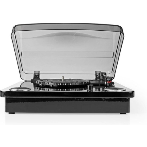Platenspeler - 33 / 45 / 78 rpm - Riemaandrijving - 1x Stereo RCA - Bluetooth - 18 W - Ingebouwde (voor) versterker - MP3 conversie - ABS / MDF - Zwart