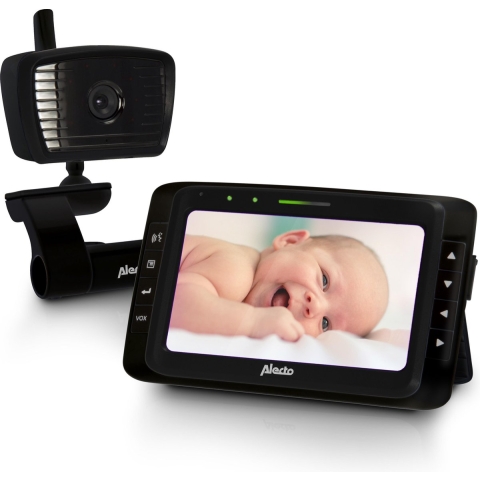 Alecto DVM-250ZT - Babyfoon met camera en 5" kleurenscherm, zwart
