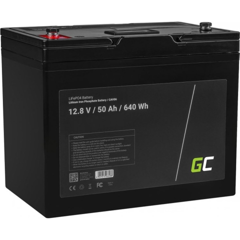 Lithium-ijzerfosfaat LiFePO4 batterij 12.8V 50Ah voor zonnepanelen en campers