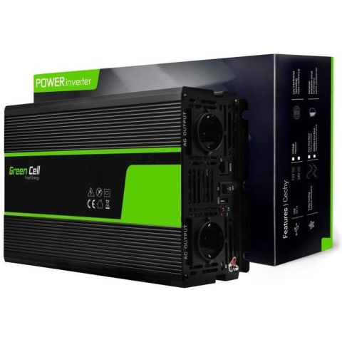 Omvormer 12V Naar 230V 1500W Zuivere Sinusgolf