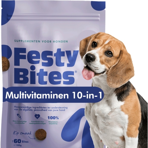 FestyBites Multivitaminen 10-in-1 supplement hond 2 x 180 g