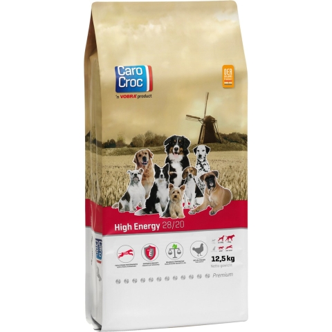 Carocroc 28/20 High Energy hondenvoer 2 x 12,5 kg