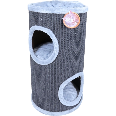 Klimton Sisal 2-gaats 75 cm voor de kat Zwart/Grijs