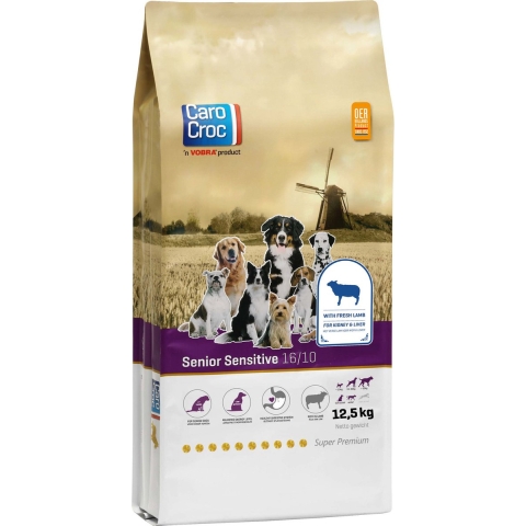 Carocroc 16/10 Senior Sensitive hondenvoer 2 x 12,5 kg