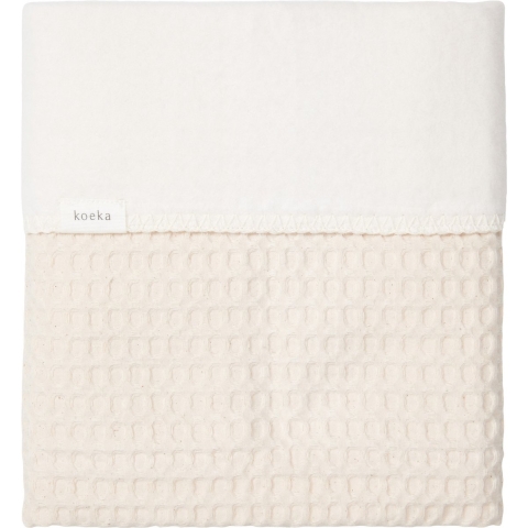 Koeka Wiegdeken Cotton Fleece Wafel Amsterdam - 75x100 cm. - Natural