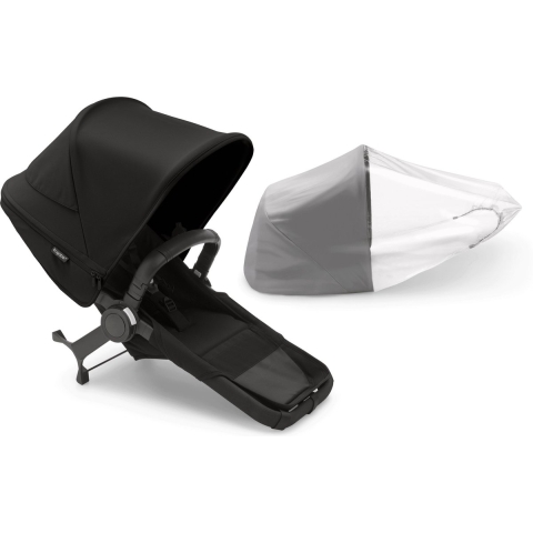 Bugaboo Donkey5 Duo Uitbreidingsset Compleet - Midnight Black-Midnight Black