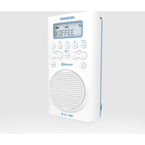 Sangean H205 Badradio DAB+, VHF (FM) Bluetooth Waterdicht Wit