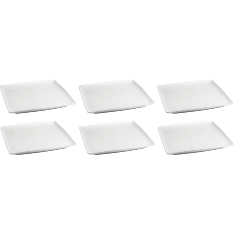BonBistro Dinerbord Yong Squito 26 x 26 cm - Wit - 6 stuks