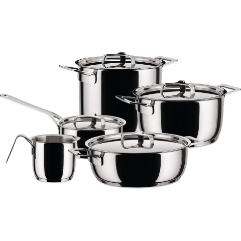 Alessi Pannenset Pots&Pans - AJM100S9 - 6-delig - door Jasper Morrison