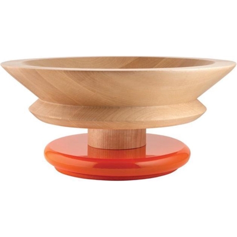 Alessi Schaal Twergi - ES15 1 - Rood - ø 30 cm - door Ettore Sotsass