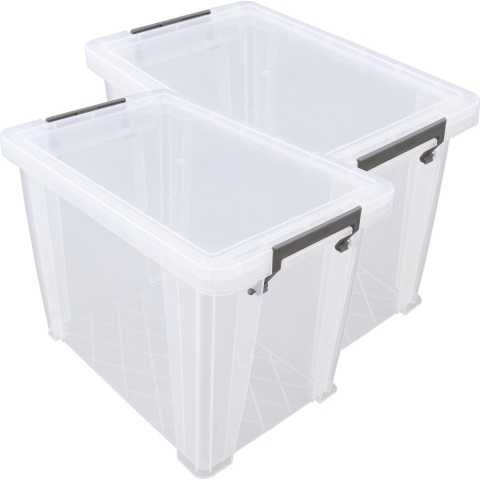 Allstore Opbergbox - 3x stuks - 18,5 liter - Transparant - 40 x 26 x 29 cm -