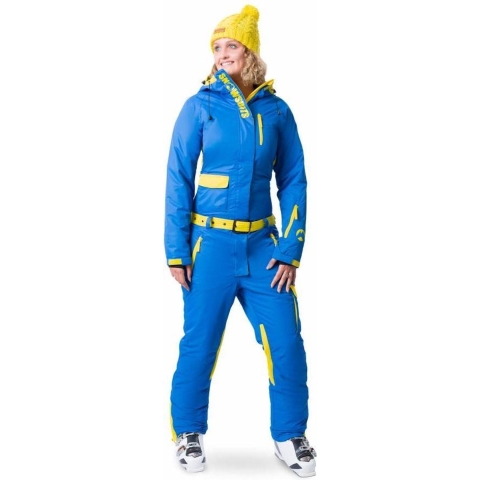 Snowsuits Alpine Girl onesie skipak blauw/geel dames, M