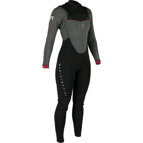 Magic Marine Elite fullsuit 4/3 mm wetsuit zwart dames, M