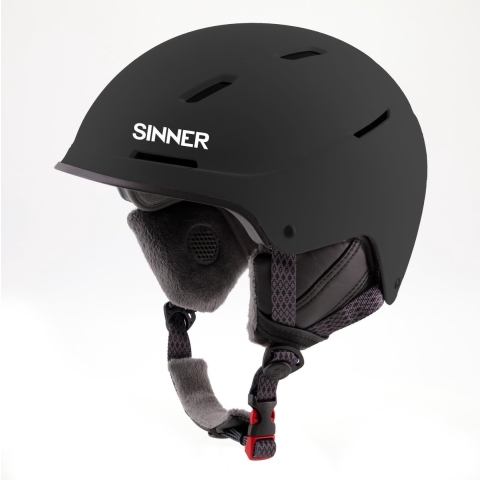 Sinner WHISTLER skihelm mat zwart, 51-54 cm