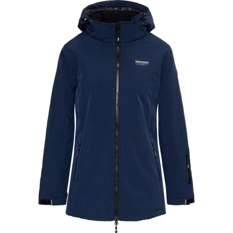 Nordberg Olla gevoerde softshell ski jas dames navy, L