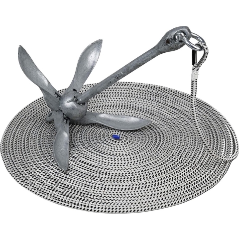 Seilflechter Paraplu Anker 6 kg met 10 mm 30 meter ankerlijn, kous en D-sluiting