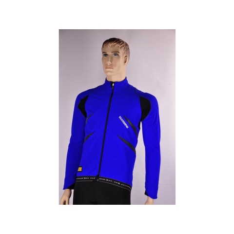 Shimano Premium Windflex gold fiets windjack blauw met zwart heren