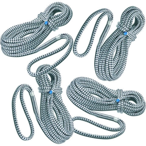 Seilflechter Taifun Landvast Set 12mm 2x 6 meter&2x 10 meter, met 40cm lus