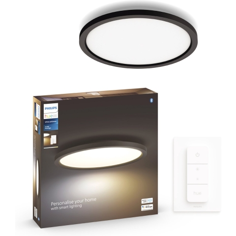 Philips Hue Aurelle paneellamp White Ambiance rond zwart