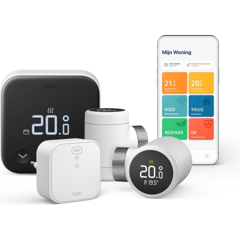 Tado Slimme Thermostaat X startpakket + 2 radiatorknoppen