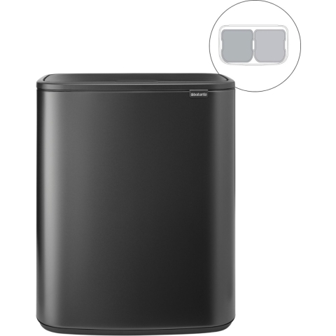 Brabantia Bo Touch Bin 2 x 30 Liter Confident Grey