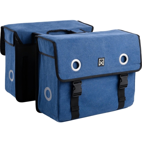 Dubbele fietstas Canvas Tas 30L Blauw