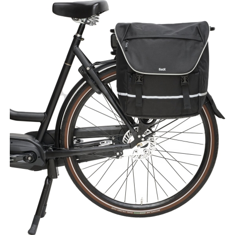 Dubbele fietstas SPRTV Grijze Bies 40L Zwart