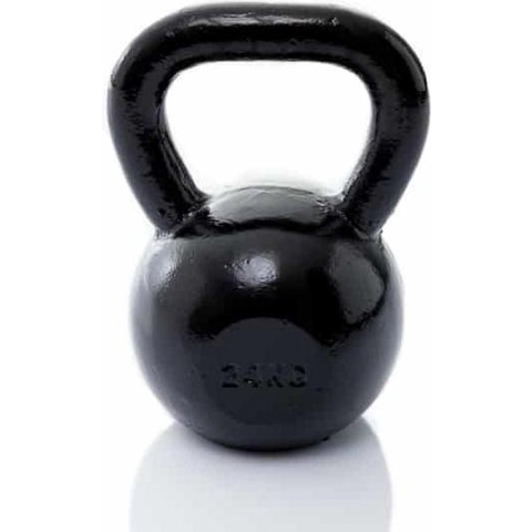 Muscle Power Gietijzeren Kettlebell - Zwart - 24 kg