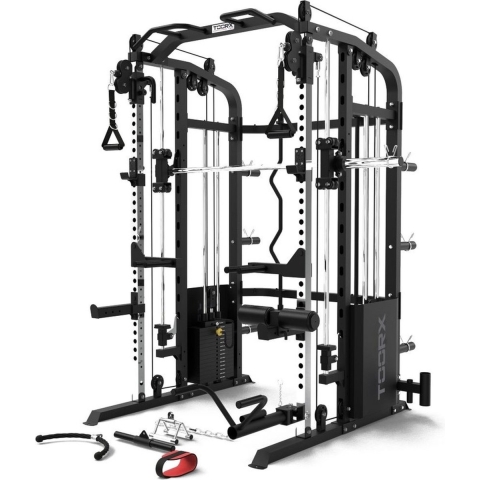 Toorx Professional 3-in-1 Smith Machine Rack - Inclusief Accessoires