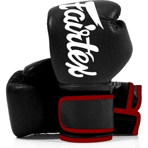 Fairtex microfiber (Kick)bokshandschoenen - Zwart - 10 oz