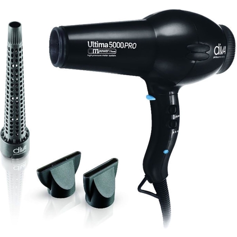 Diva Professional Styling - Ultima 5000 Pro Föhn - Black