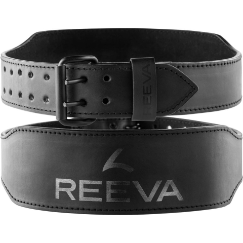 Reeva Leren Fitness Riem Zwart - XL
