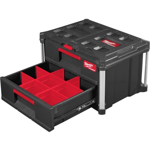 Milwaukee 4932472129 Packout Gereedschapskoffer Met 2 Lades