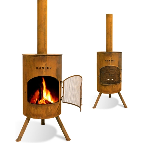 BonFeu 4000R Tuinhaard BonTon 40 - Roest - 145cm - 40cm