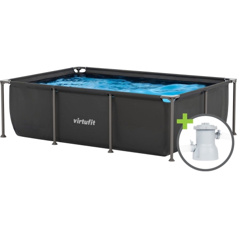 VirtuFit Rechthoekig Zwembad - 260 x 180 cm - Inclusief Filterpomp