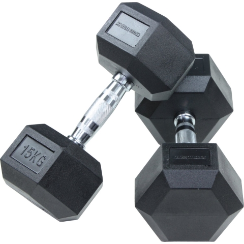 Lifemaxx Crossmaxx Hexagon Dumbbell - 37,5 kg